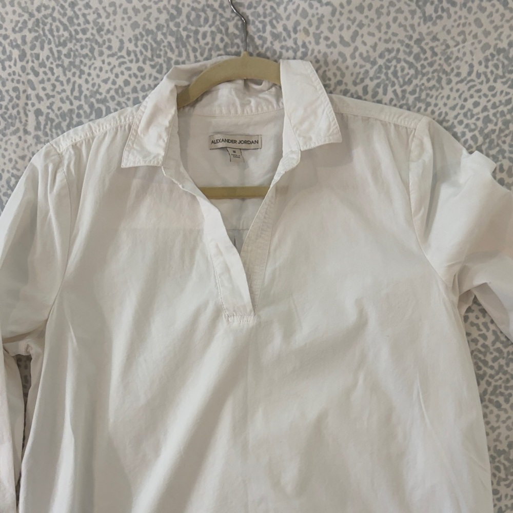 Alexander Jordan Women's White Button Down Shirt